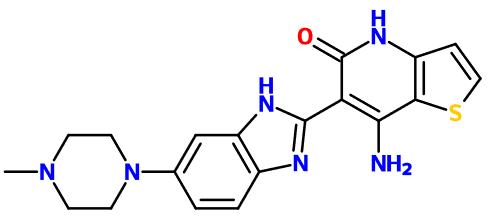 (image for) MC012559 7-Amino-6-[6-(4-methyl-1-piperazinyl)-1H-benzimidazol-2-yl]-thieno[3,2-b]pyridin-5(4H)-one